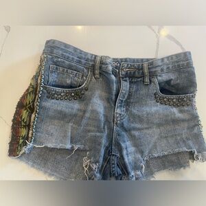 Embellished Denim Shorts